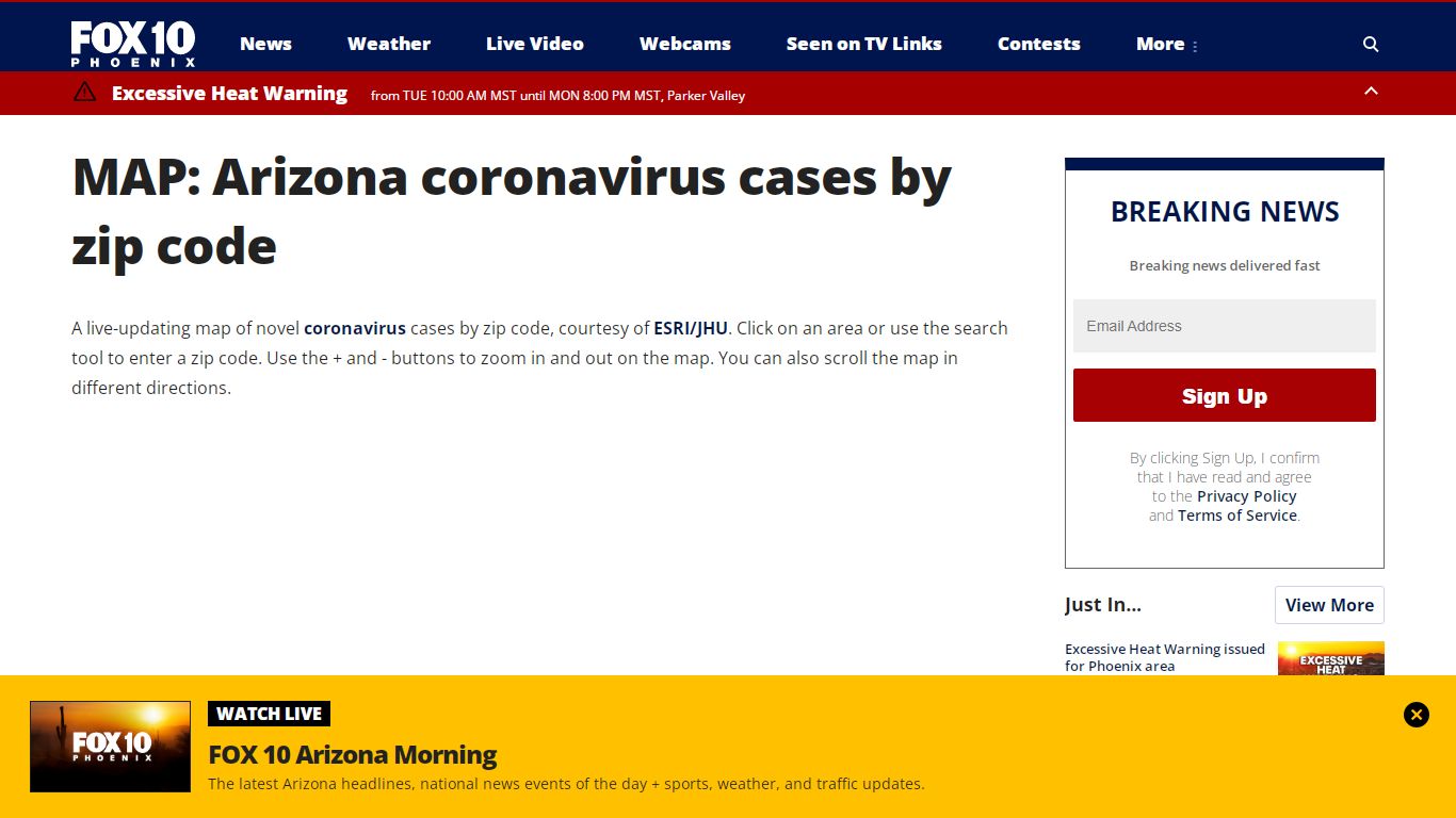 MAP: Arizona coronavirus cases by zip code - FOX 10 Phoenix